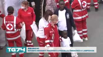 SBARCHI  -NOVANTA MIGRANTI TRASFERITI A POZZALLO, EMERGENZA A LAMPEDUSA