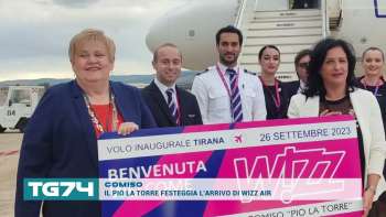 COMISO - IL PIO LA TORRE FESTEGGIA L'ARRIVO DI WIZZ AIR