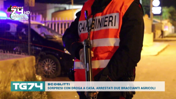 SCOGLITTI - SORPRESI CON DROGA A CASA. ARRESTATI DUE BRACCIANTI AGRICOLI