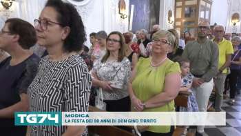 MODICA - LA FESTA DEI 90 ANNI DI DON GINO TIRRITO