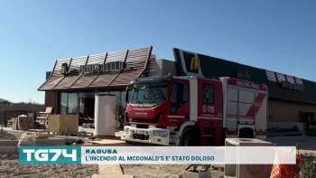 RAGUSA - L'INCENDIO AL MCDONALD'S E' STATO DOLOSO
